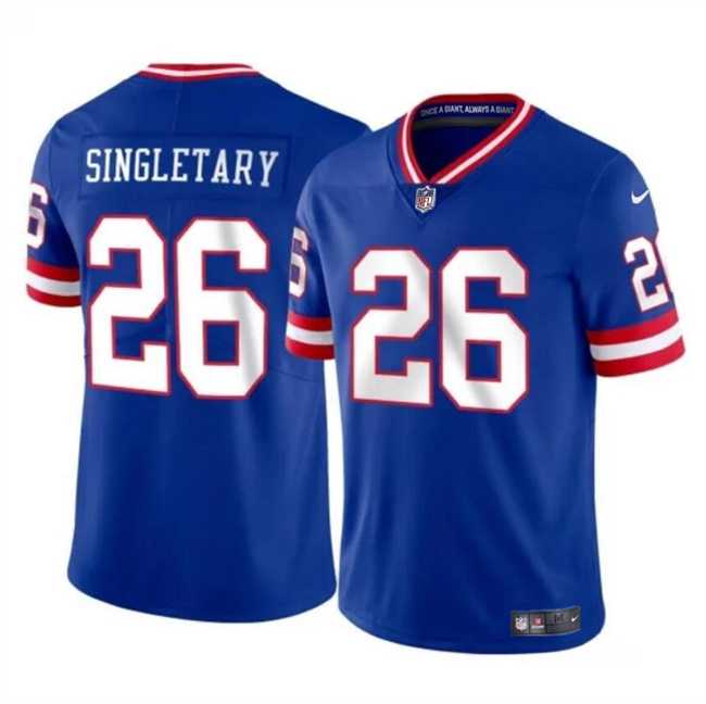 Men & Women & Youth New York Giants #26 Devin Singletary Royal Throwback Vapor Untouchable Limited Stitched Jersey->new york giants->NFL Jersey